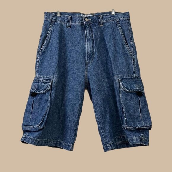 Utility Other - y2k denim cargo skate shorts